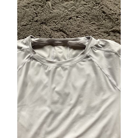 Lululemon Womens Striped Long Sleeve Pullover T-Shirt Light Blue Gray - Picture 5 of 9